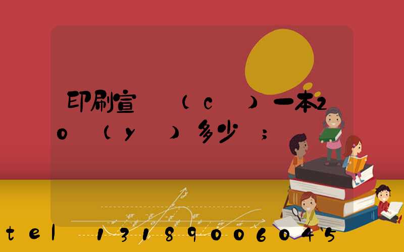 印刷宣傳冊(cè)一本20頁(yè)多少錢
