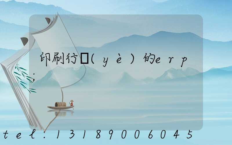 印刷行業(yè)的erp