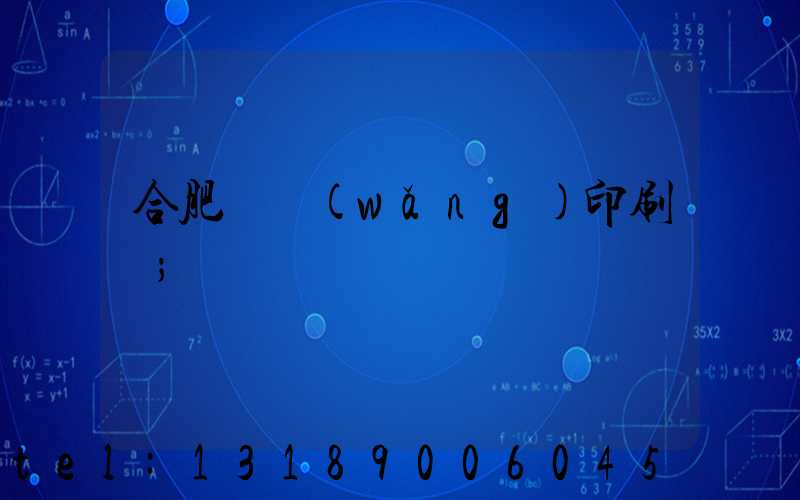 合肥絲網(wǎng)印刷廠