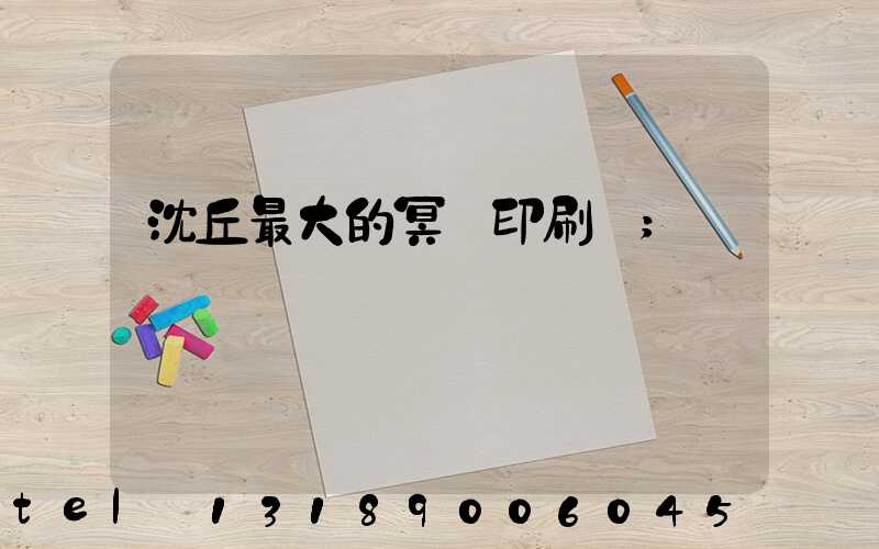 沈丘最大的冥幣印刷廠