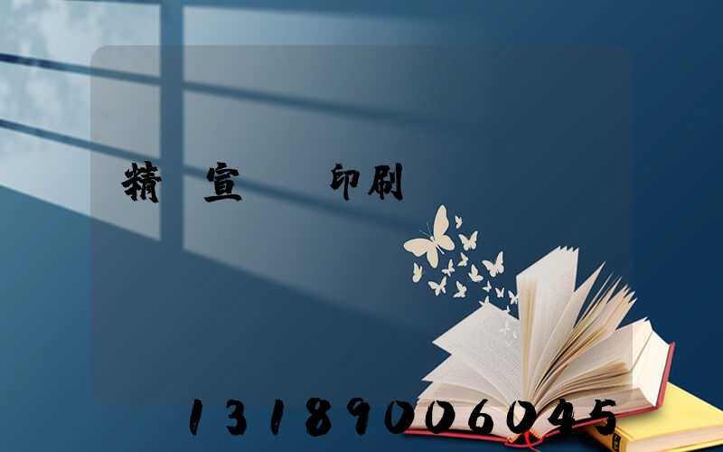 精裝宣傳冊印刷報價