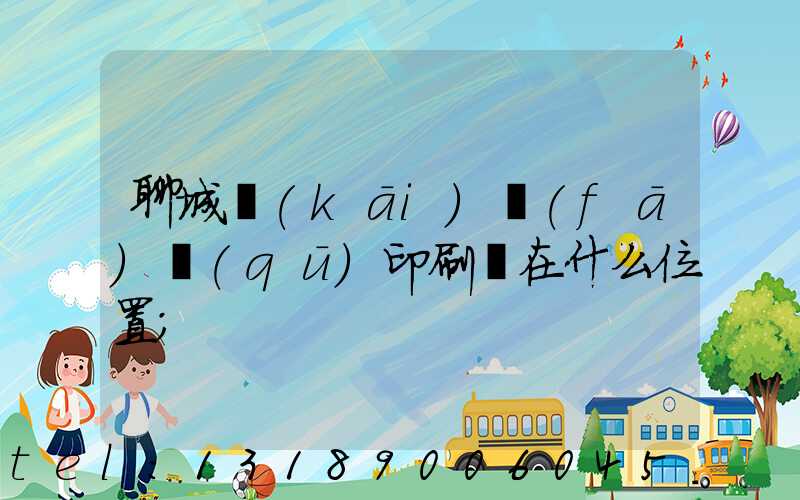 聊城開(kāi)發(fā)區(qū)印刷廠在什么位置