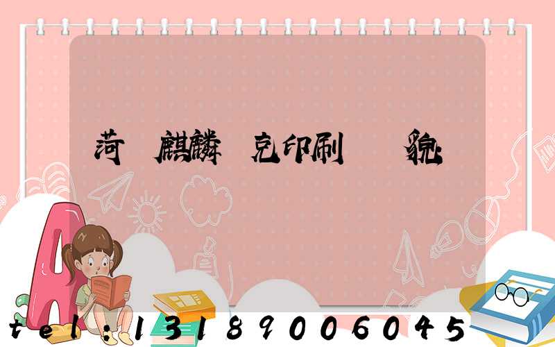 菏澤麒麟撲克印刷廠廠貌